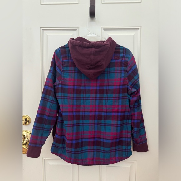 LL Bean Women’s BeanFlex All Season Flannel Shirt Thermal Lined Hoodie PocketsXS - Picture 6 of 16